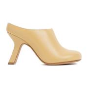 Loewe Beige Läder Ankelboots Terra Klack Beige, Dam