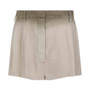 Prada Beige Silke Gradient Shorts Beige, Dam