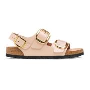 Birkenstock Beige Patent Sandal - Spänne Detalj Beige, Dam