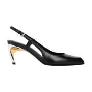 Alexander McQueen Svarta Läderpumps med Urklipp Black, Dam