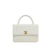 Chanel Vintage Pre-owned Laeder handvskor White, Dam