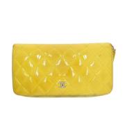 Chanel Vintage Pre-owned Laeder plnbcker Yellow, Dam