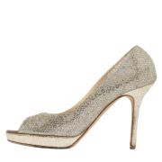 Jimmy Choo Pre-owned Pre-owned Tyg klackskor Gray, Dam