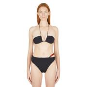 Ziah Halter Bikini Top Black, Dam