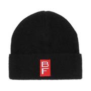 By FAR Alpaca Blend Beanie Hat med Logo Black, Dam