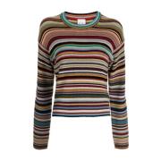 PS By Paul Smith Multi Stickad Crew Neck Tröja Multicolor, Dam