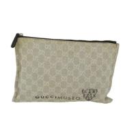 Gucci Vintage Pre-owned Canvas kuvertvskor Beige, Dam