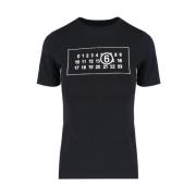 MM6 Maison Margiela Svart T-shirt med logoprint Black, Dam