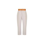 Takaturna Sandy Beige & Orange Cropped Trousers Beige, Herr