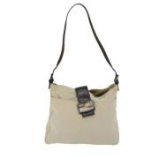 Fendi Vintage Pre-owned Canvas axelremsvskor Beige, Dam