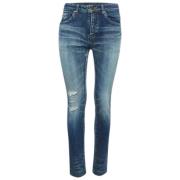 Yves Saint Laurent Vintage Pre-owned Denim jeans Blue, Dam