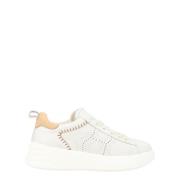 Hogan Rebel H562 Elfenben Läder Sneaker Beige, Dam