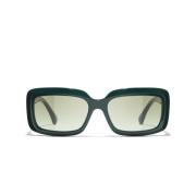 Chanel Gradient Green Solglasögon Green, Unisex