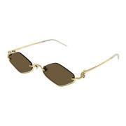 Gucci Semi Rimless Metall Solglasögon Gg1604S Yellow, Unisex