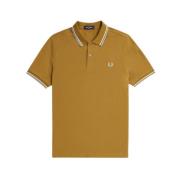 Fred Perry Twin Tipped Polo Skjorta Brown, Herr