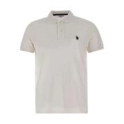 U.s. Polo Assn. Herr Bomull Polo Skjorta White, Herr