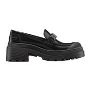 Dior Svarta Läder Loafer Skor Ss22 Black, Dam