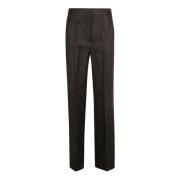 Max Mara Svarta Flaxlinen Hangar Byxor Kvinnor Black, Dam