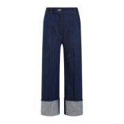 Patou Rodeo Blue Denim Iconic Trousers Blue, Dam