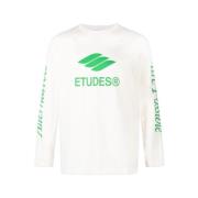 Études Wonder Eco Off White Långärmad Tee White, Herr