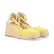 Castañer Canvas Espadrille Kil Sandal Yellow, Dam