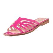 Cesare Gaspari Elegant Laser Cut Pink Sandals Pink, Dam