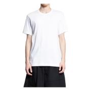 Comme des Garçons Vit Stickad T-shirt med Baklogo White, Herr