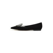 Cesare Gaspari Elegant Flat Sole Ballerinas - Svart Black, Dam