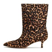 Cesare Gaspari Leopard Klassiska Ankelboots Brown, Dam