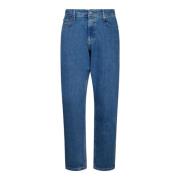 Calvin Klein Denim Tapered Mid Blue Jeans Blue, Herr