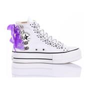 Converse Handgjorda Vita Lila Sneakers Multicolor, Dam