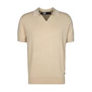 Karl Lagerfeld Stickad Polo Sand Beige, Herr