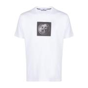 Stone Island Avslappnad Bomull T-shirt White, Herr