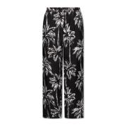 Balmain Byxor med blommotiv Black, Herr