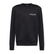 Balmain Sweatshirt med logotyp Black, Herr