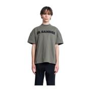 Jil Sander Thyme Green Logo T-Shirt Green, Herr