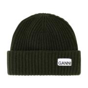 Ganni Beanies Green, Dam
