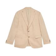 Brooks Brothers Beige Blazer i ren ull och linne Beige, Herr