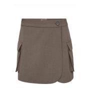 Co'Couture Wrap Pocket Skort i valnöt Brown, Dam