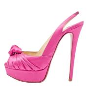 Christian Louboutin Pre-owned Pre-owned Satin klackskor Pink, Dam