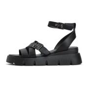 Cesare Gaspari Lyxiga Platform Sandaler Black, Dam