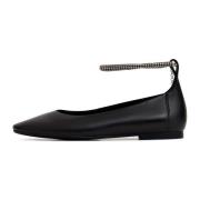 Cesare Gaspari Elegant platta ballerinaskor Black, Dam