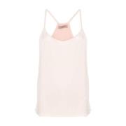 Twinset Rosa Satin Cupcake Strap Top Pink, Dam