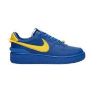 Nike Blå Läder Sneakers AIR Force 1 LOW SP Blue, Herr
