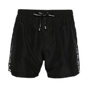 Balmain Svart Swim Boxer med Silver Broderad Logo Black, Herr