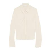 Patrizia Pepe Essential Soft Shirt Beige, Dam