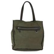 Prada Vintage Pre-owned Tyg totevskor Green, Dam