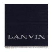 Lanvin Halsduk med logotyp Blue, Dam