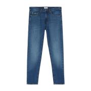 GAS Blå Slim Denim Jeans Blue, Herr