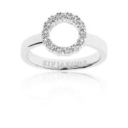 Sif Jakobs Jewellery Fasetterad Zirkonia Silverring Gray, Dam